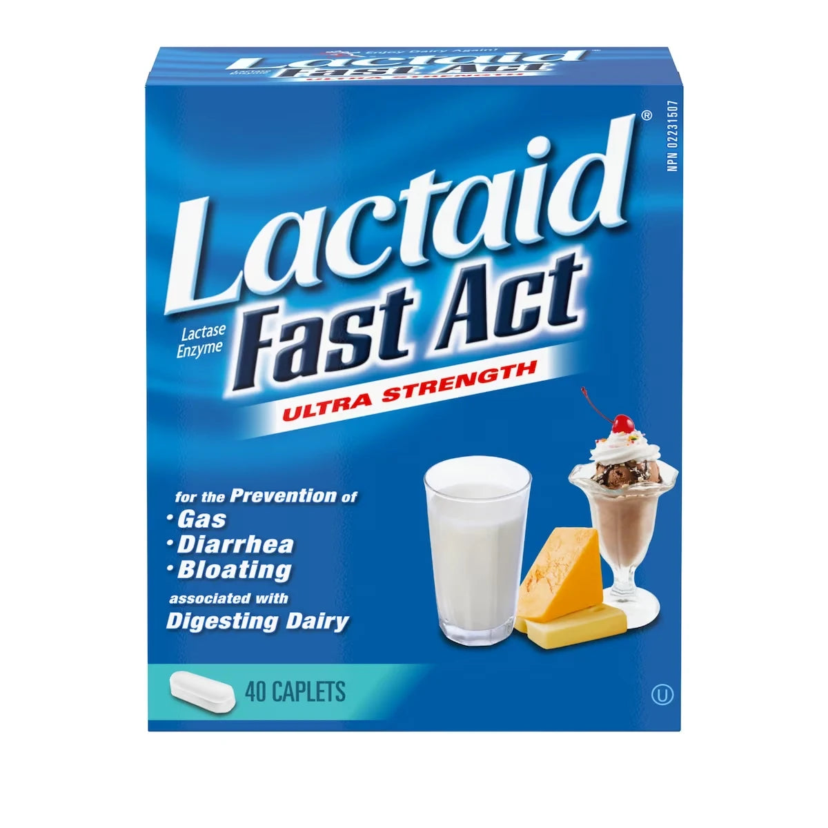 Lactaid Fact Act Caplets front package