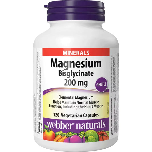 Webber Magnesium Bisglycinate 200 mg front package