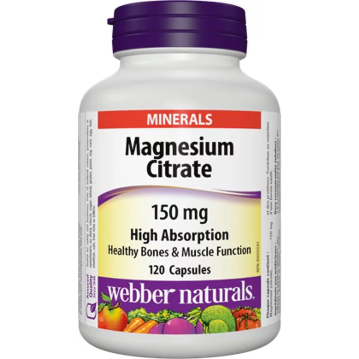 Webber Magnesium Citrate High Absorption 150 mg front package