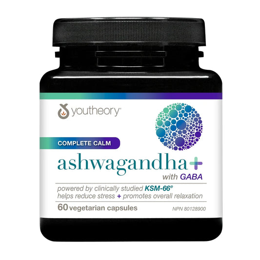 Youtheory Ashwagandha+ with GABA front package