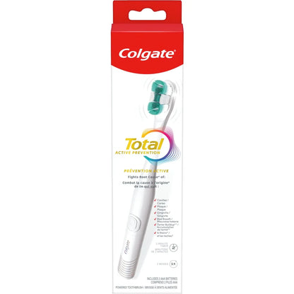 Colgate Total Battery Powered Toothbrush, White front package