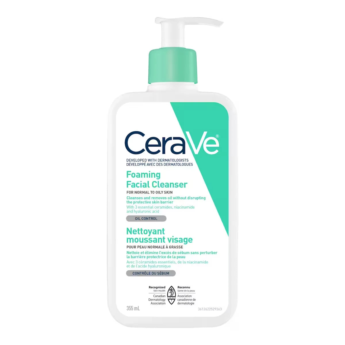 CeraVe Gentle Foaming Facial Cleanser For Oily Skin product image