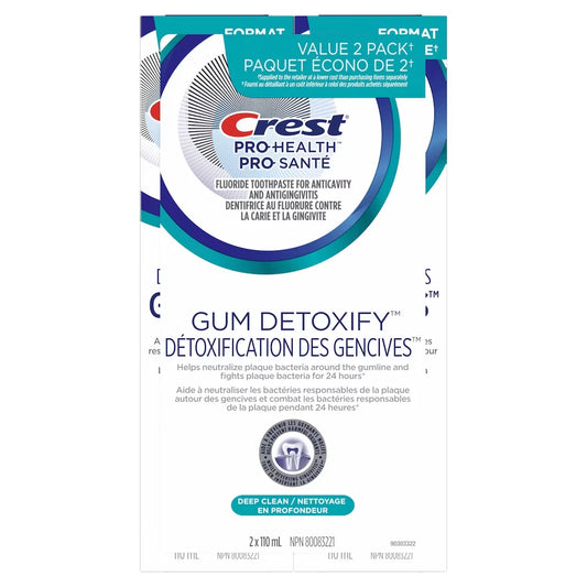 Crest Pro Health Gum Detoxify Deep Clean Toothpaste 2x110 mL Twin Pack product image