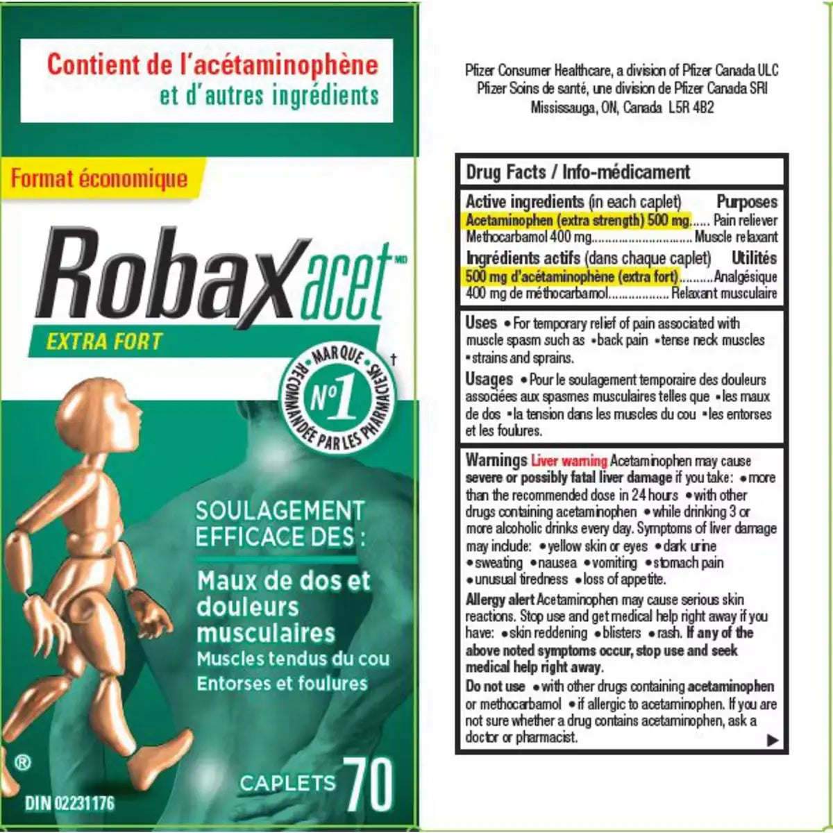 Robaxacet Extra Strength product detail