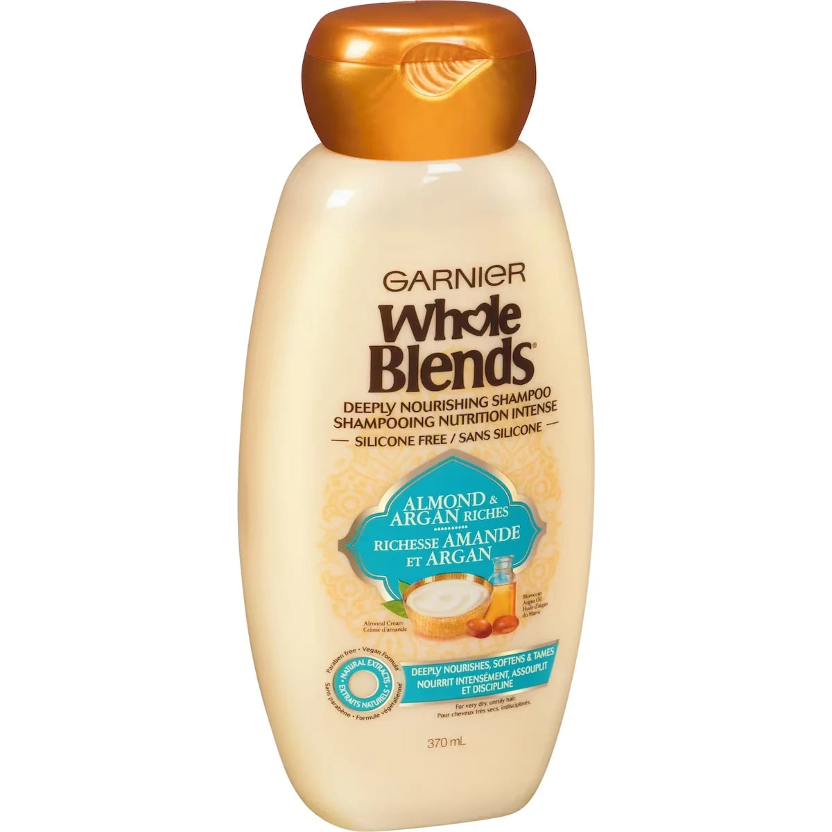 Garnier Whole Blends Shampoo, For Dry Hair, Almond & Argan Oil product detail