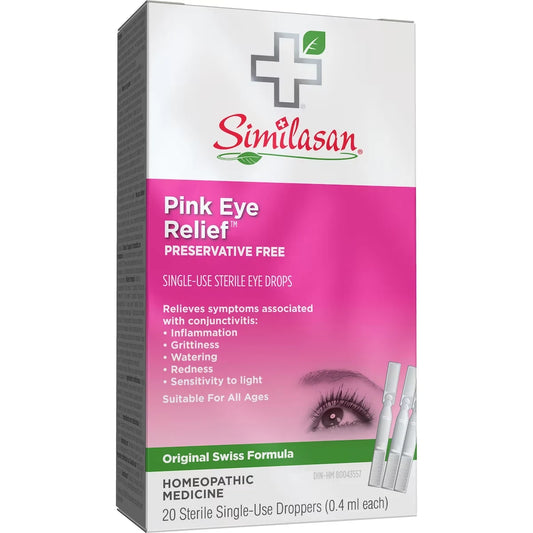 Similasan Pink Eye ReliefTMMonodose 20 x 0.45ml front package