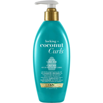 OGX Locking + Coconut Curls Air Dry Cream front package