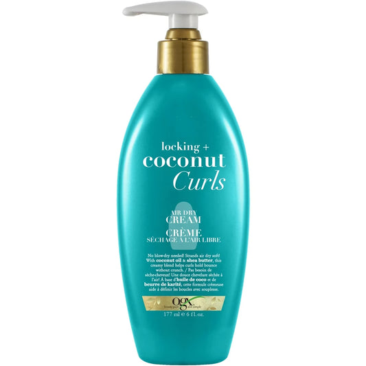 OGX Locking + Coconut Curls Air Dry Cream front package