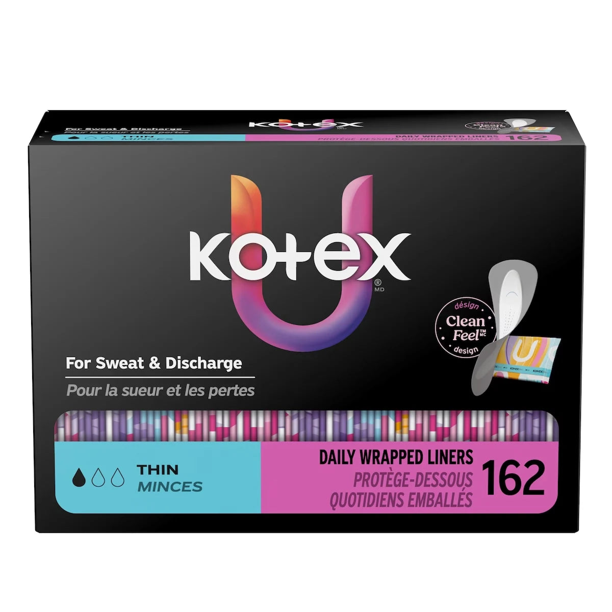 Kotex Daily Wrapped Liners, Light Absorbency, Thin 162 count product detail