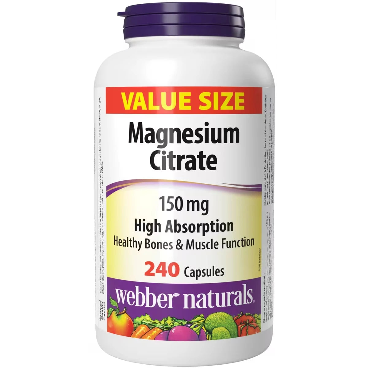 Webber Magnesium Citrate High Absorption 150 mg front package