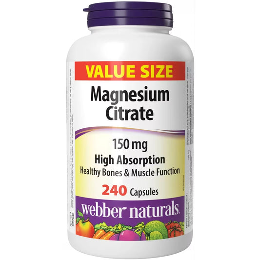 Webber Magnesium Citrate High Absorption 150 mg front package