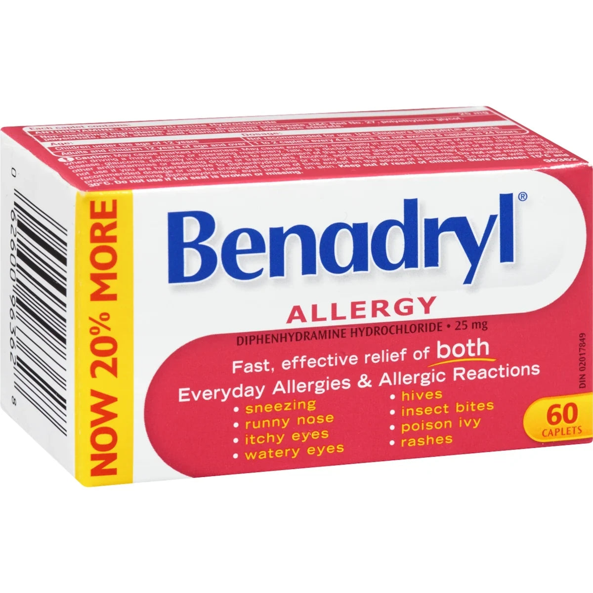 Benadryl Allergy Medicine, 25mg product detail