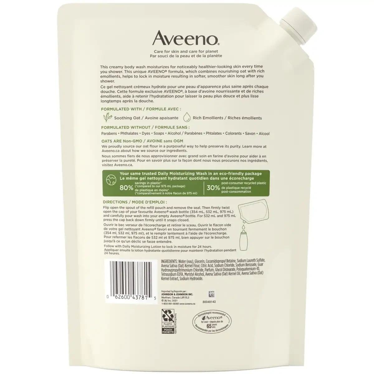 Aveeno Daily Moisturizing Body Wash Refill product detail