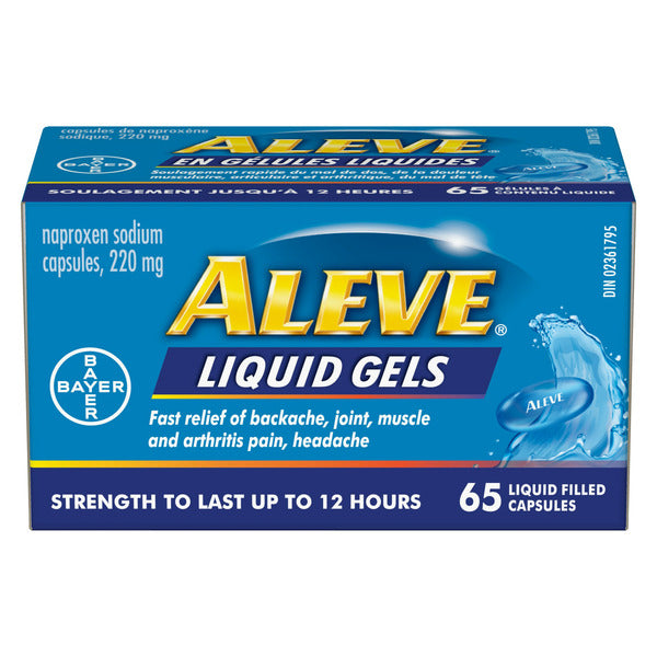 ALEVE Pain Relief, Naproxen 220mg, Liquid Gels