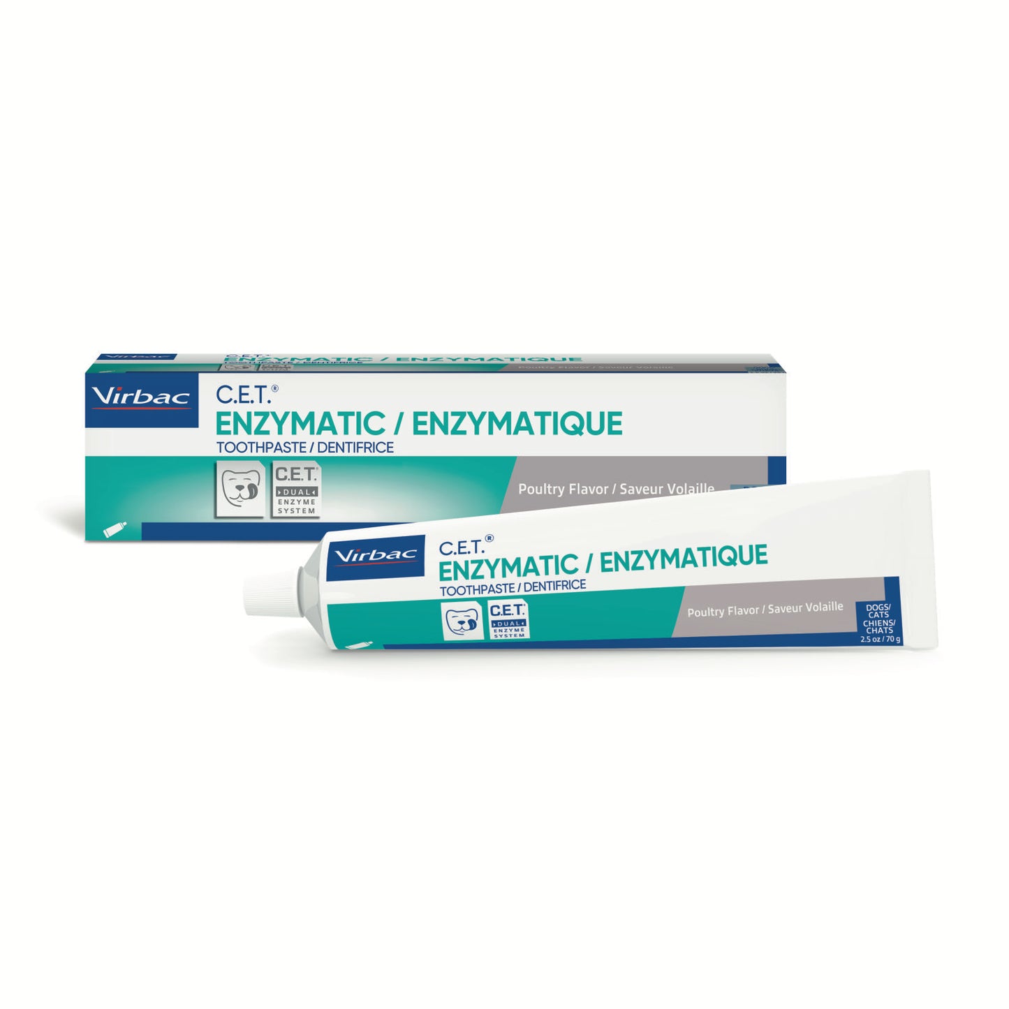 C.E.T.. Enzymatic Toothpaste Dor Cats and Dogs (Chicken) 70 g Tube