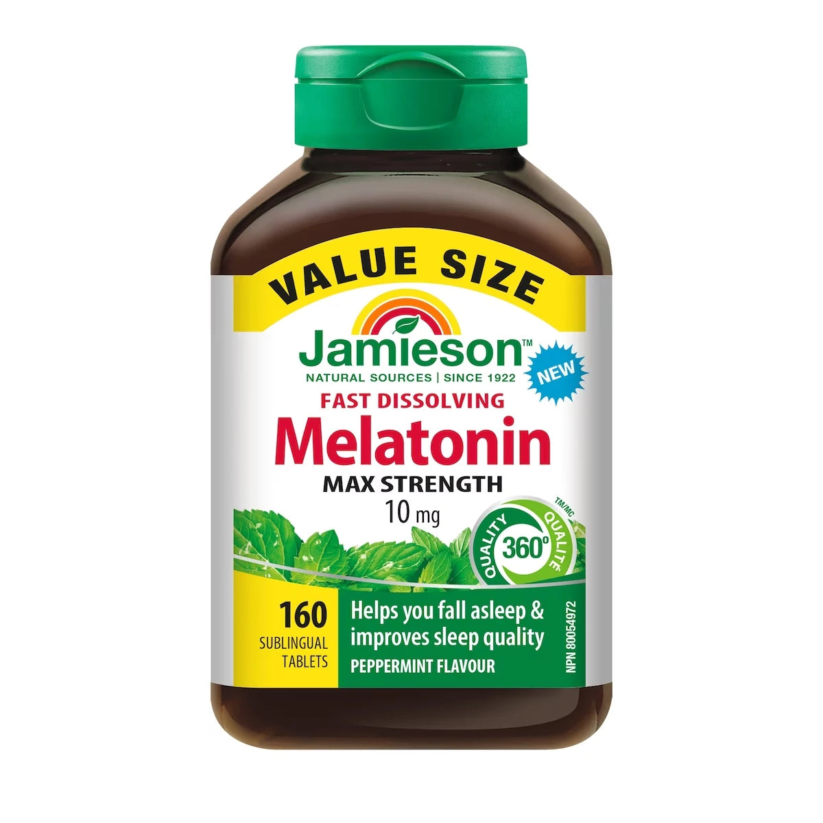 Jamieson Melatonin 10 mg, Value Size front package