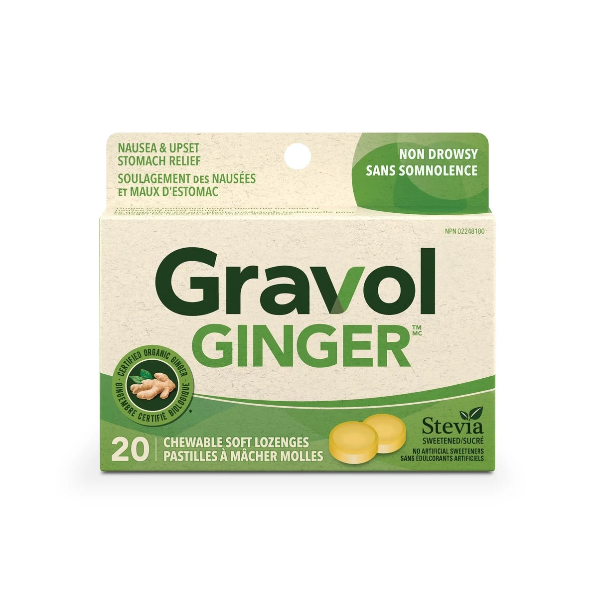 Gravol Ginger Natural Source Chewable Lozenges product image