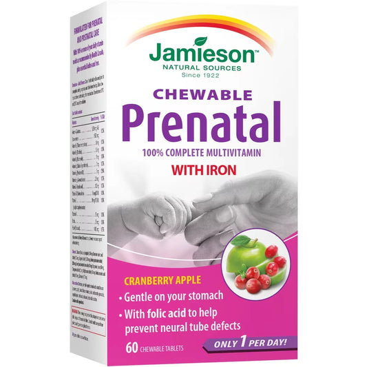 Jamieson Prenatal Chewable Multivitamin front package