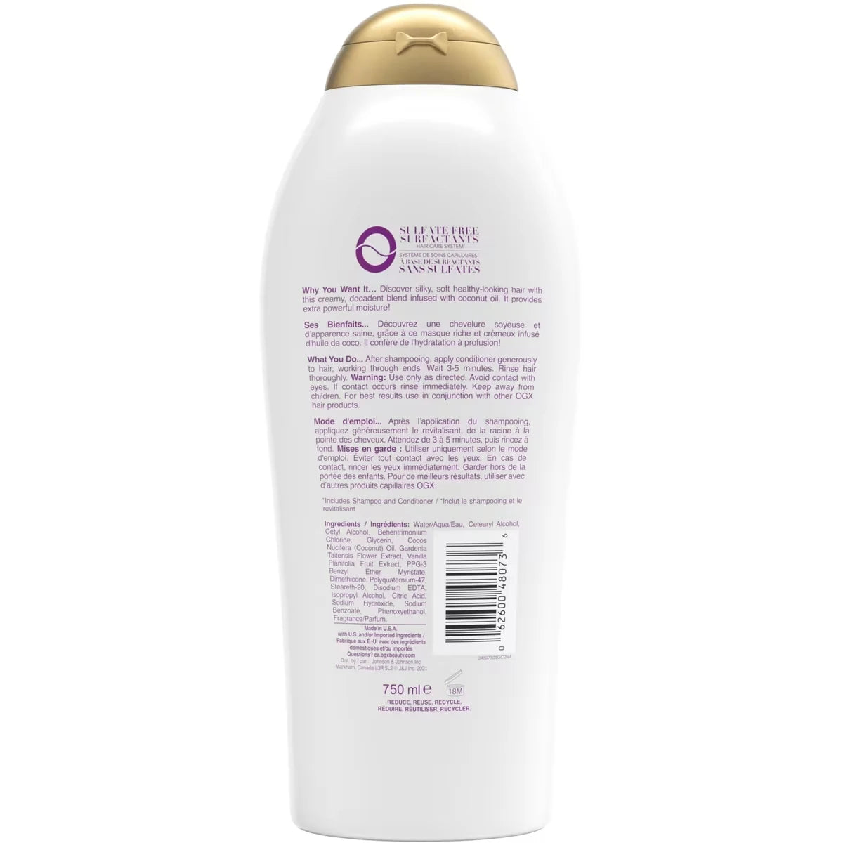 OGX Extra Strength Damage Remedy + Coconut Oil Conditioner product detail