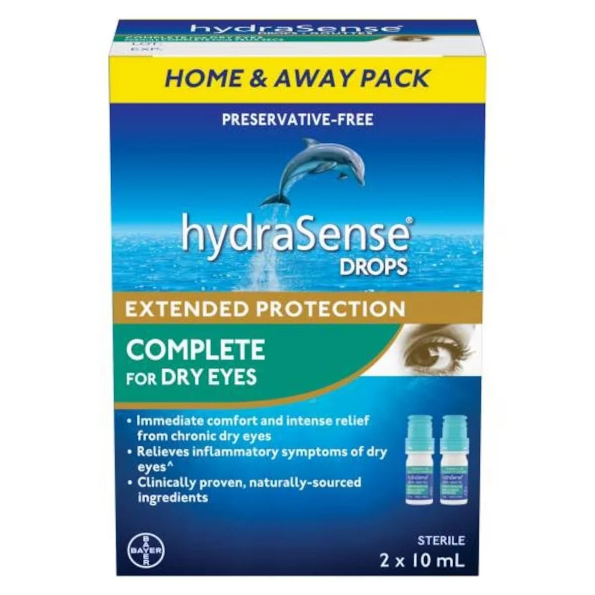 Hydrasense Complete Eye Drops For Dry Eyes front package