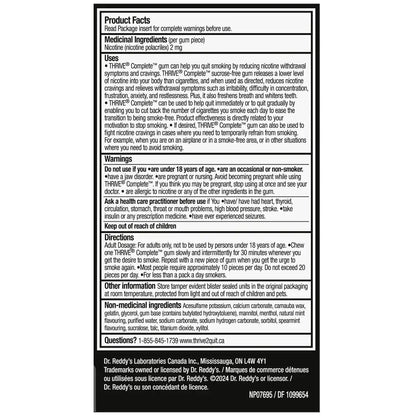 Thrive Complete 2mg, Gum, Spearmint product detail