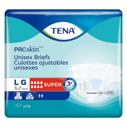 Tena Unisex Incontinence Brief, Super Absorbency, Large front package