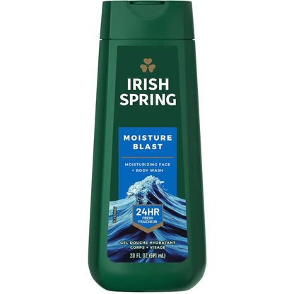 Irish Spring Moisture Blast Body Wash for Men, 591 mL front package