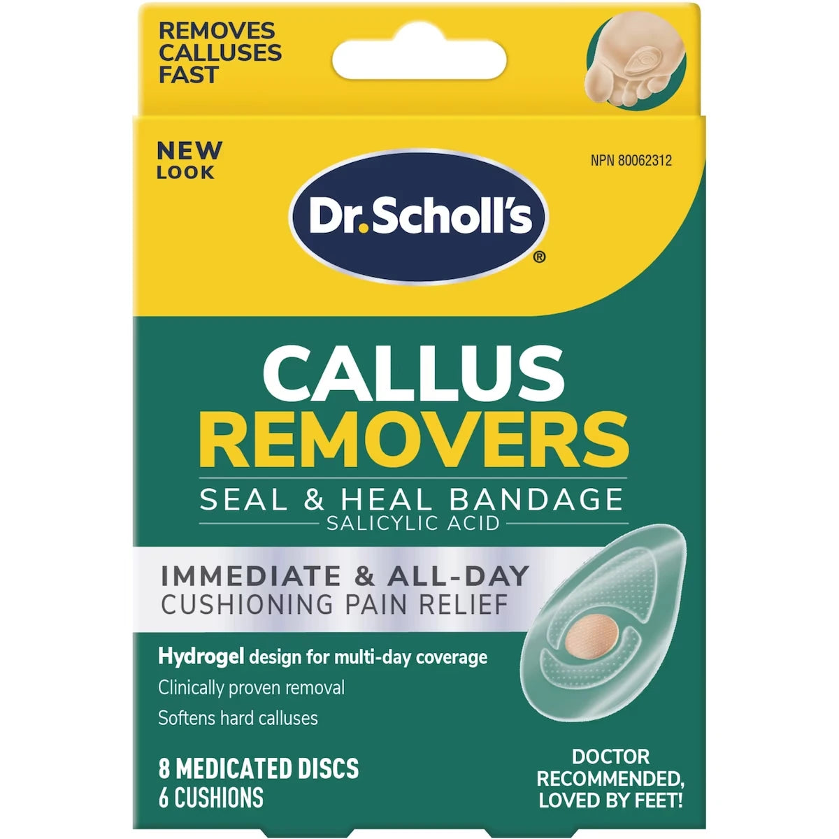 Dr. Scholl’s® Callus Removers with DuragelTM technology front package