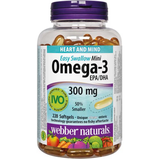 Webber Omega-3 Mini Easy Swallow 300 mg EPA/DHA front package