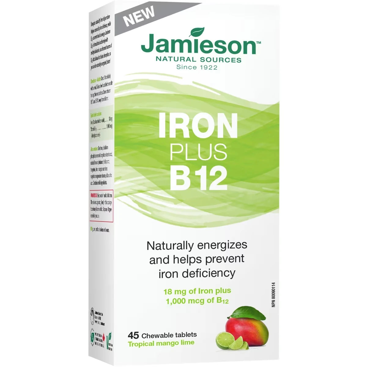 Jamieson Iron Plus Vitamin B12 front package
