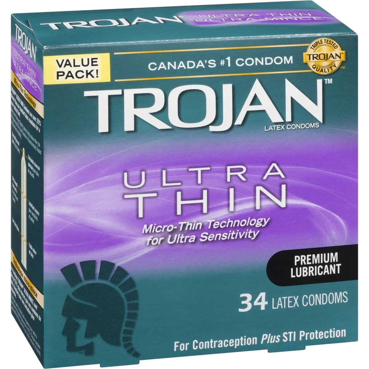 Trojan Ultra Thin Lubricated Condoms product detail