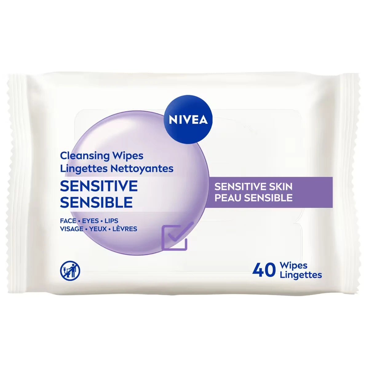 Nivea Biodegradable 3-IN-1 Cleansing Wipes Sensitive Skin product image