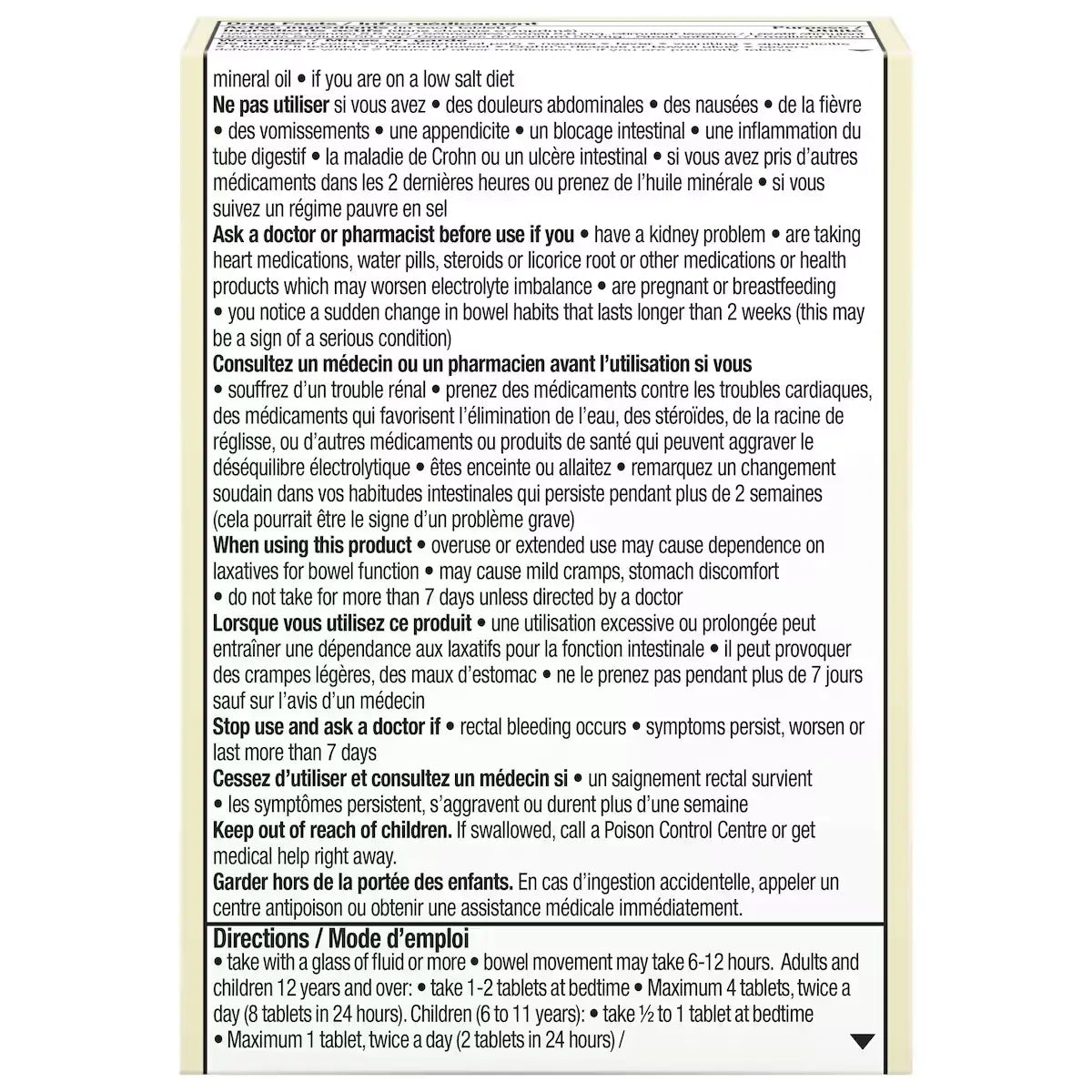 Senokot S Natural Laxative Plus Stool Softener 10ct 10 count product detail
