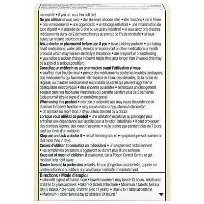 Senokot S Natural Laxative Plus Stool Softener 10ct 10 count product detail