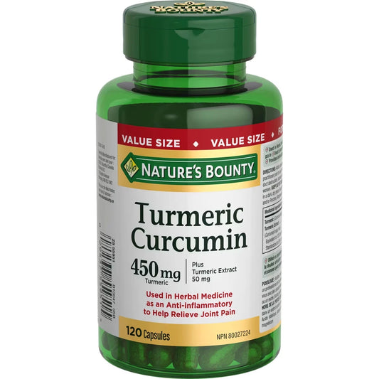 Natures Bounty Turmeric Curcumin, 450 mg, Anti-inflammatory front package