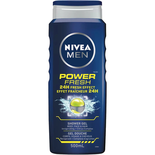 Nivea Men Power Fresh Shower Gel front package