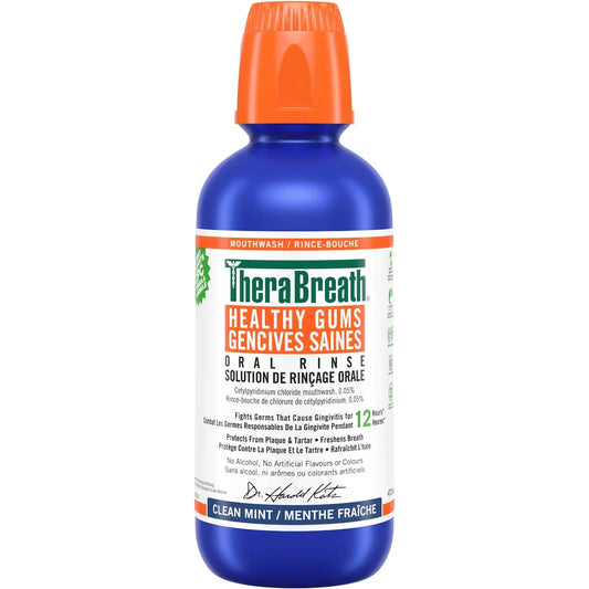 TheraBreath Healthy Gums Oral Rinse front package