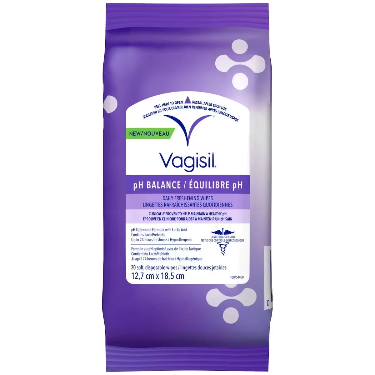 Vagisil pH Balance Wipes front package