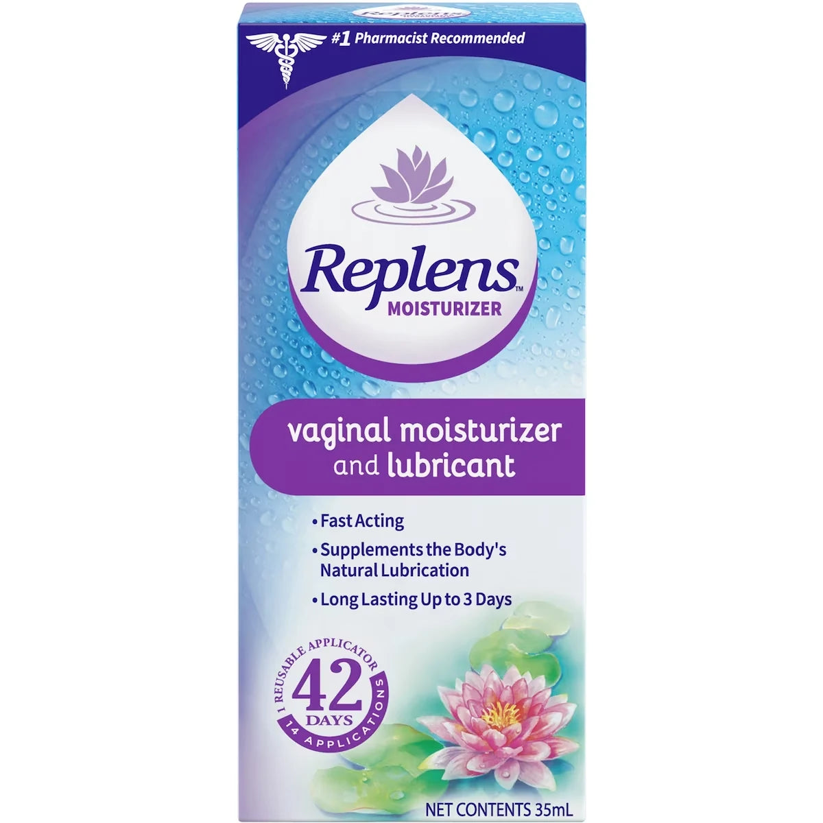 Replens Long-Lasting Vaginal Moisturizer front package