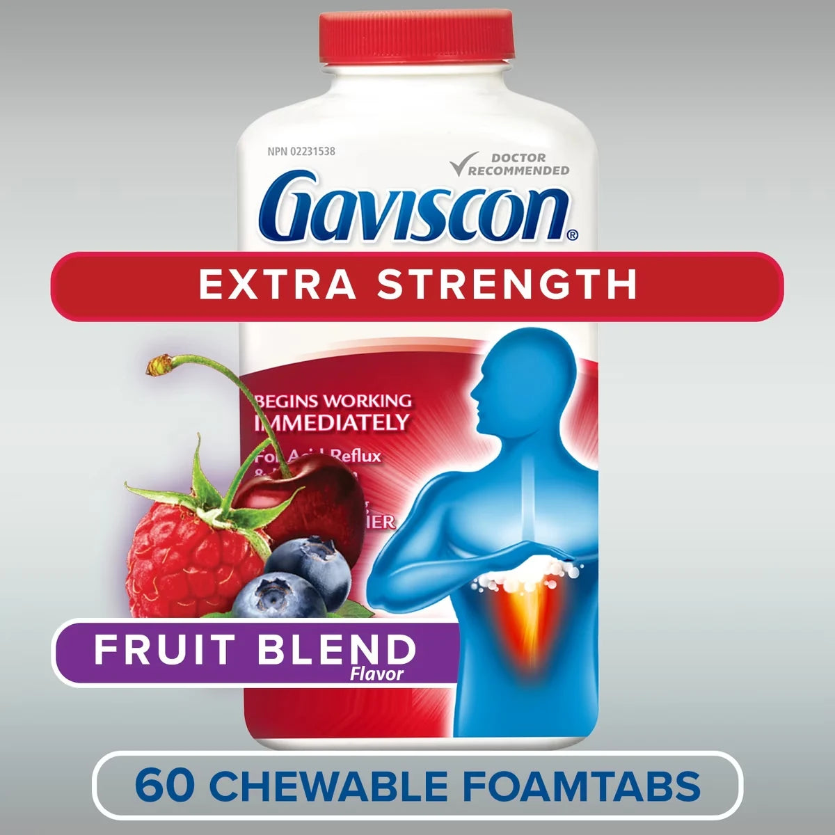 Gaviscon Extra Strength Chewable Foamtabs Fruit Blend product detail