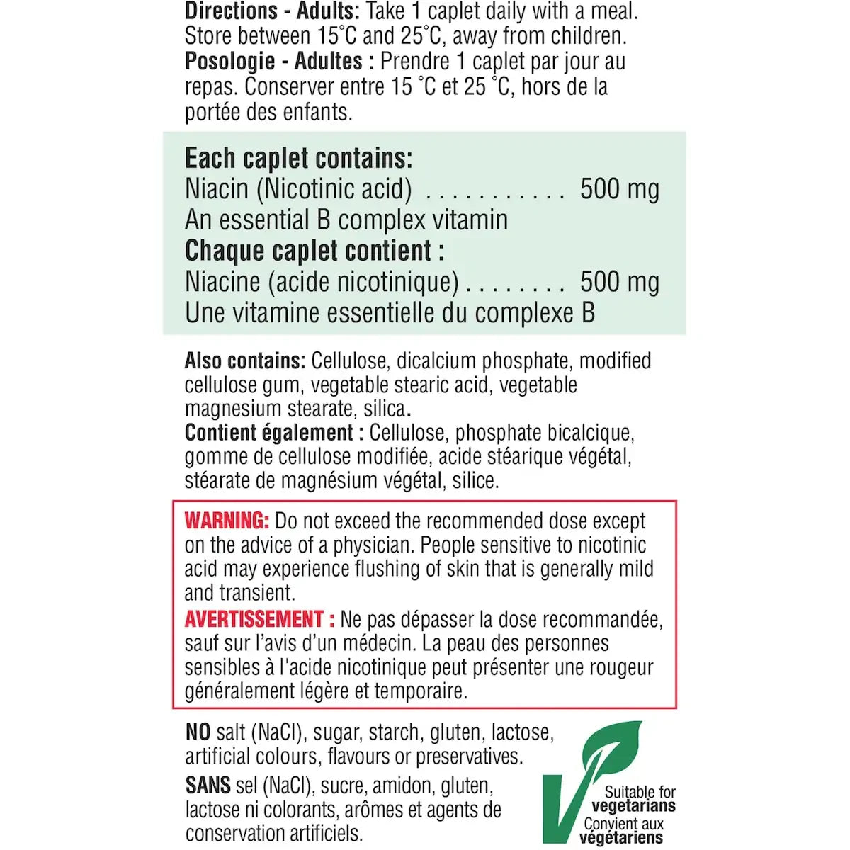 Jamieson Niacin 500 mg product detail