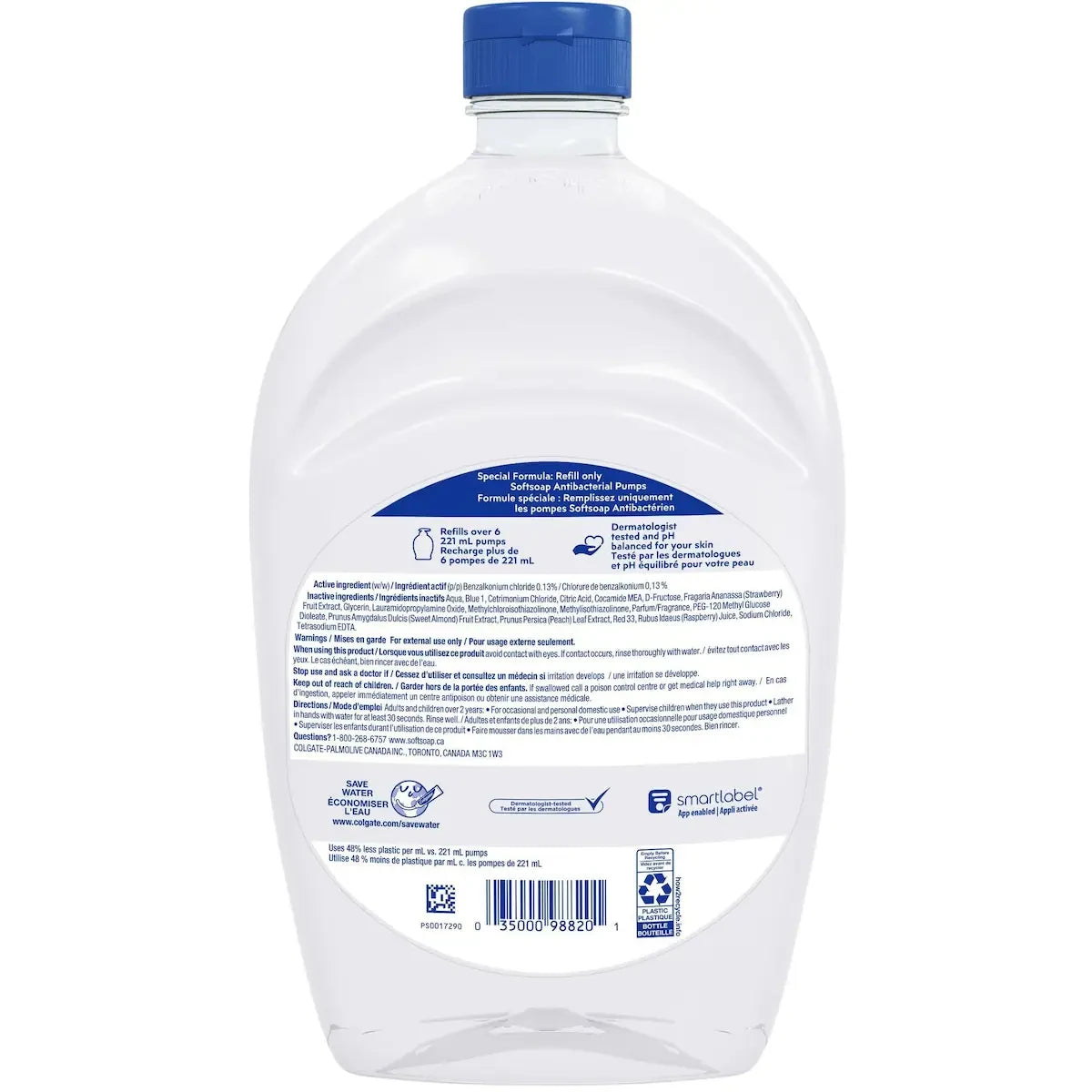 Softsoap Antibacterial Liquid Hand Soap Refill, White Tea and Berry - 1.47 L product detail