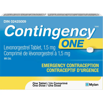 Contingency One Levonorgestrel tablet 1.5 mg front package