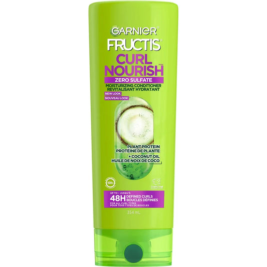 Garnier Fructis Curl Nourish Sulfate-Free Moisturizing Conditioner for All Curl Types, 354mL front package