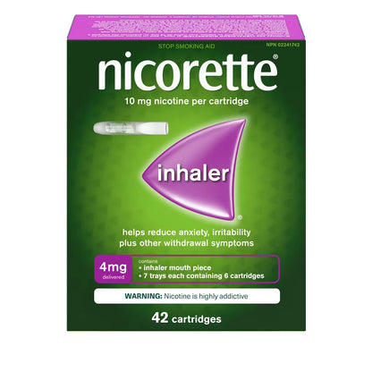 Nicorette Nicotine Inhaler Refills 4mg front package