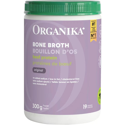 Organika Bone Broth Beef Original front package