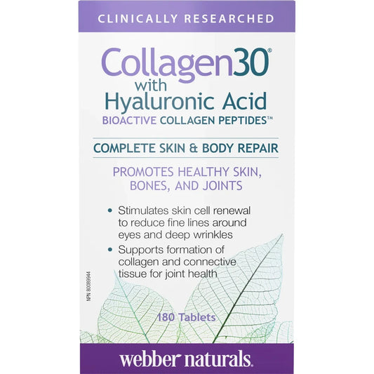 Webber Collagen30® with Hyaluronic Acid Bioactive Collagen Peptides front package