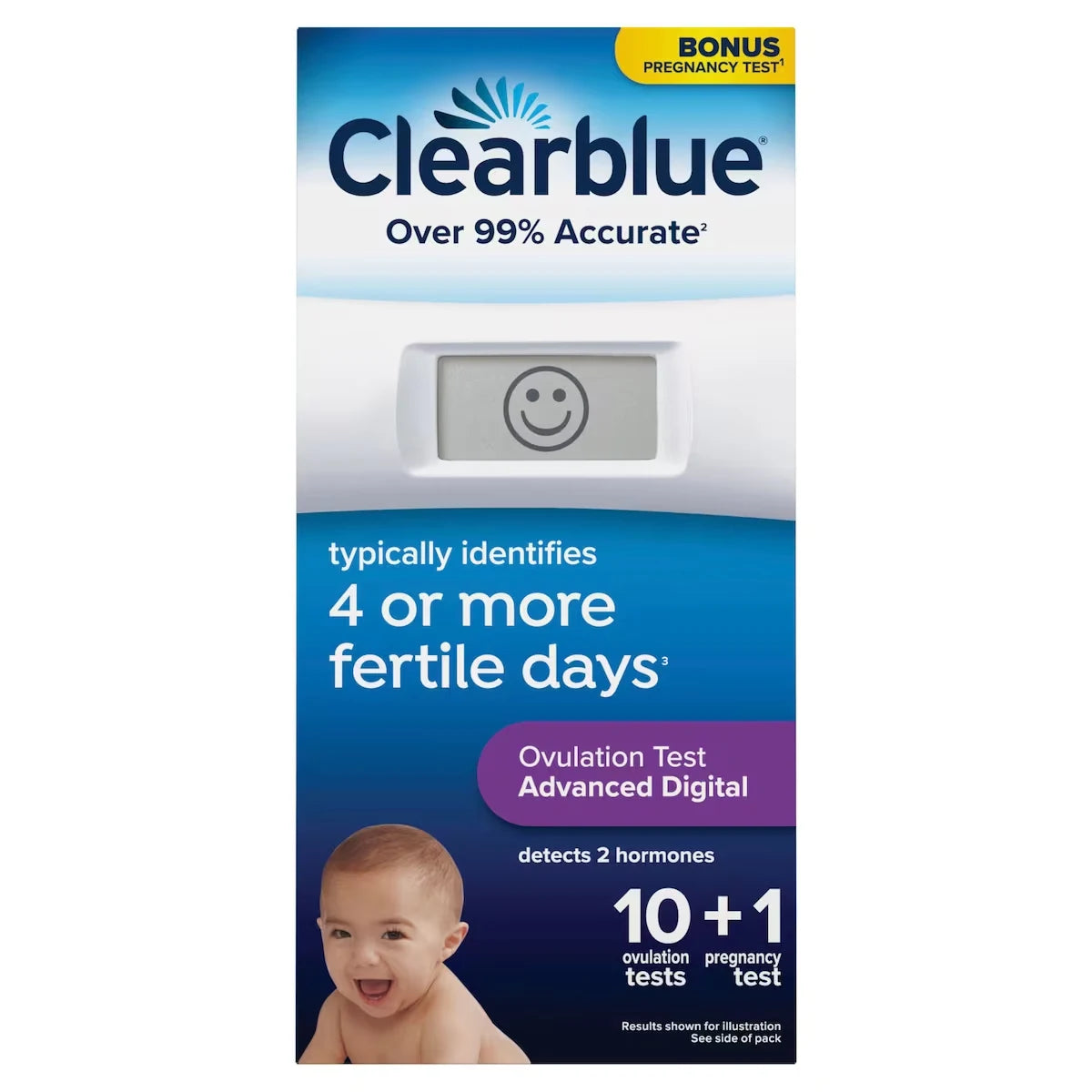 Clearblue Advanced Digital Ovulation Predictor Kit, 10 ovulation tests product detail