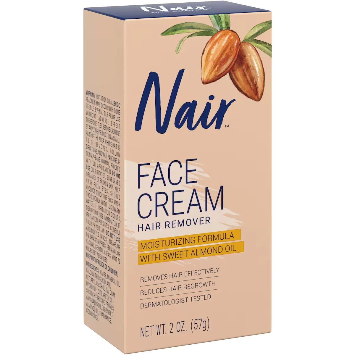 Nair Hair Removal Cream for Face and Upper Lip with Sweet Almond Oil and Baby Oil product detail