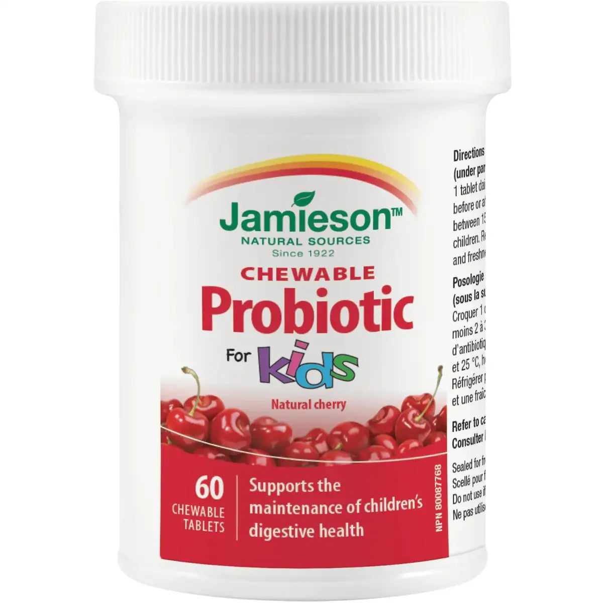 Jamieson Chewable Probiotics for Kids product detail